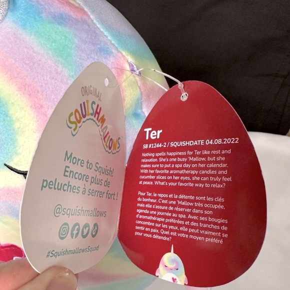 Squishmallow Tye Die Ter the Narwhal 10" Brand New - Picture 6 of 6
